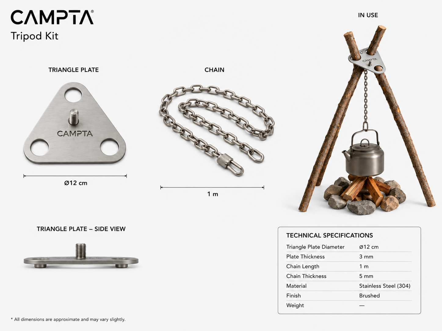 CAMPTA Tripod Kit | Kamp Tripod Askı Kiti